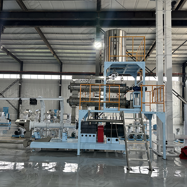 Evcil Hayvan Yemi Ekstrüder Balık Yemi Üretim Hattı 5300 x 1100 x 2300mm