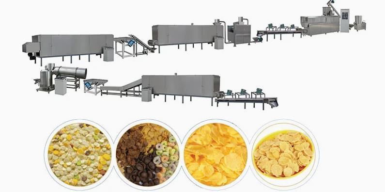 Puff Snacks / Corn Flakes / mısır gevreği yapma makinesi, mısır gevreği makineleri