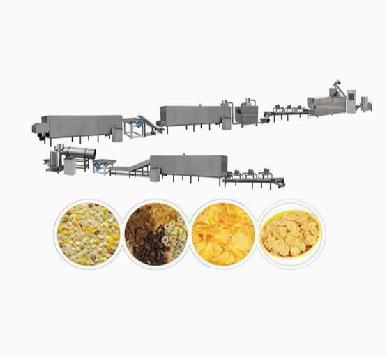 300 - 350kg / s Mısır Değirmenleri İşleme Hattı, puf atıştırma ekstrüzyon Makinesi