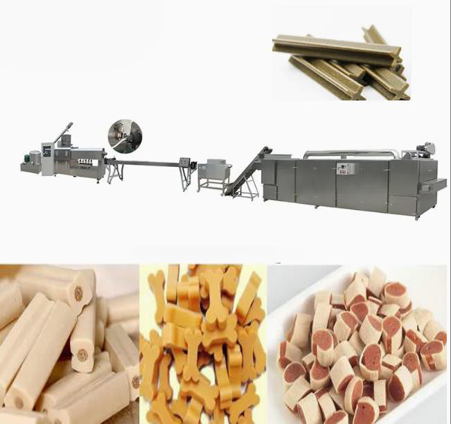 Mısır Nişastası, Et Tozu İçin Çiğnenebilir Yavru Köpek Maması Ekstrüder Makinesi 100kg/sa