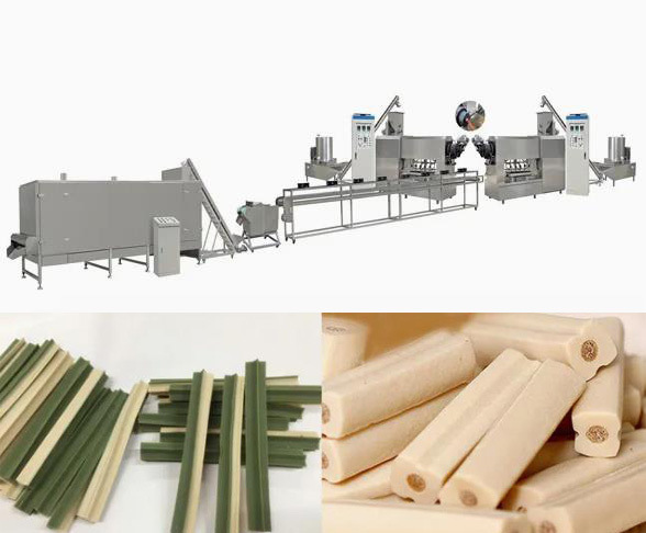 Tek vidalı evcil hayvan çiğneyen atıştırmalık köpek yemeği ekstrüder makinesi / yem ekstrüder makinesi